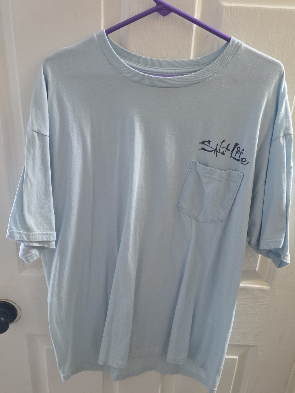 Salt Life Light Blue Short Sleeve Pocket Tee
